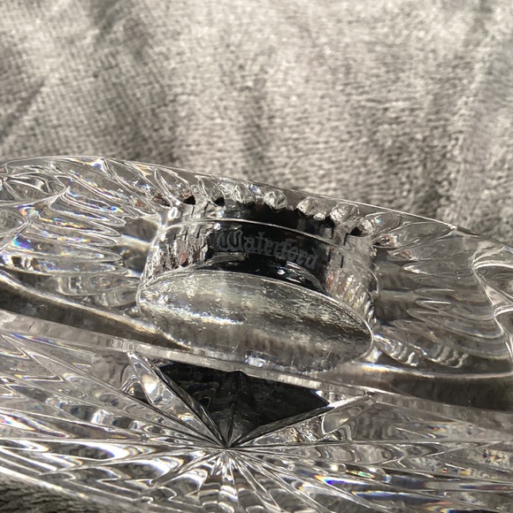 VINTAGE WATERFORD SHERIDAN SMALL TABLE TOP OVAL CRYSTAL CLOCK - Picture 7 of 11